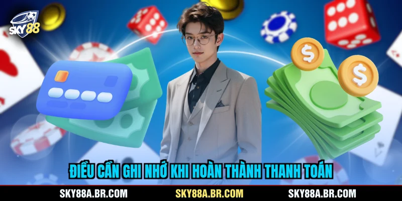 Điều cần ghi nhớ khi hoàn thành thanh toán